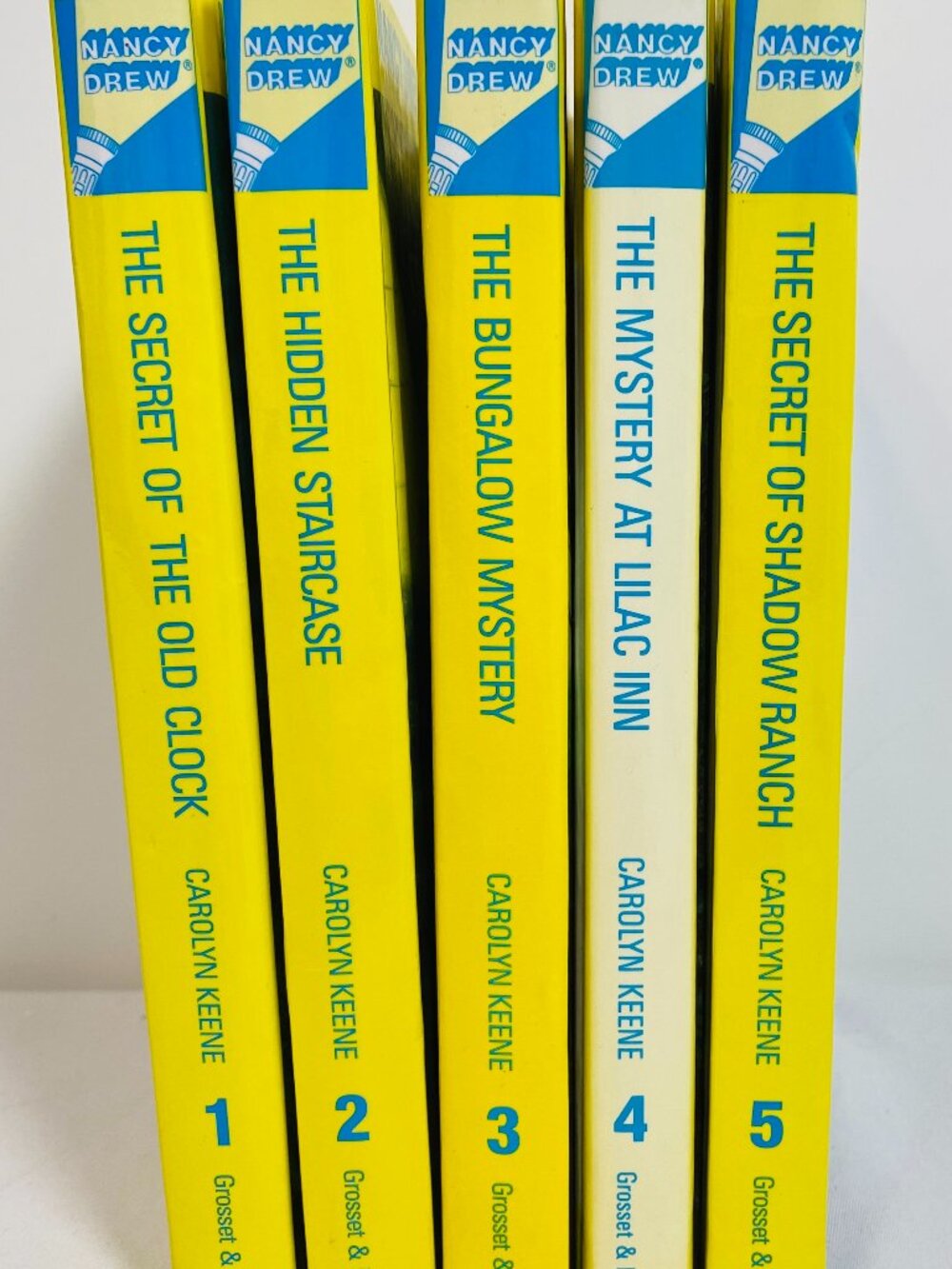 Lot of 5 VNTG Nancy Drew Mystery Stories, Carolyn Keene, HC, #1-5, VGUC